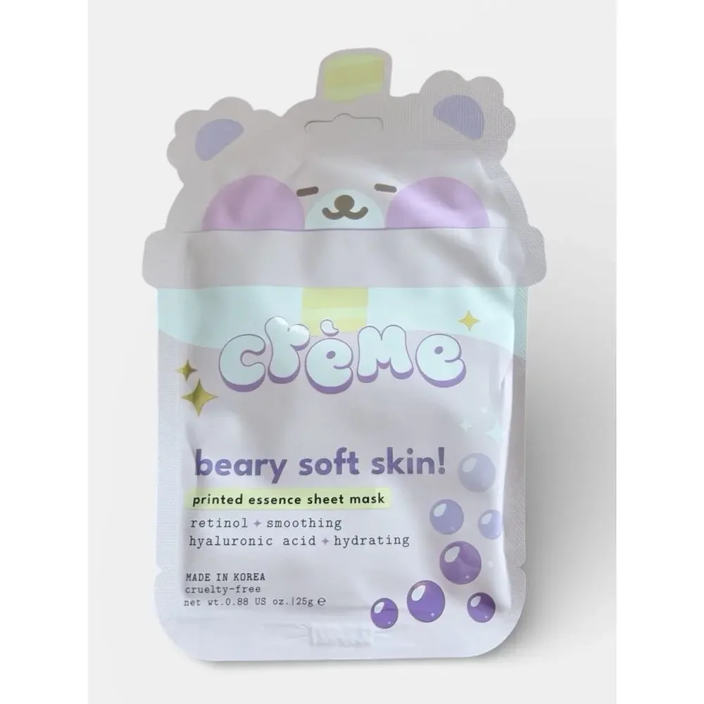 6X THE CRÈME Shop Beary Soft Skin! Printed Essence Sheet Mask